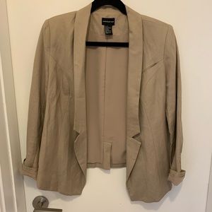 Linen blend sand colour blazer